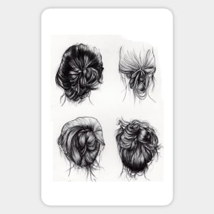 Hair illustration Sticker